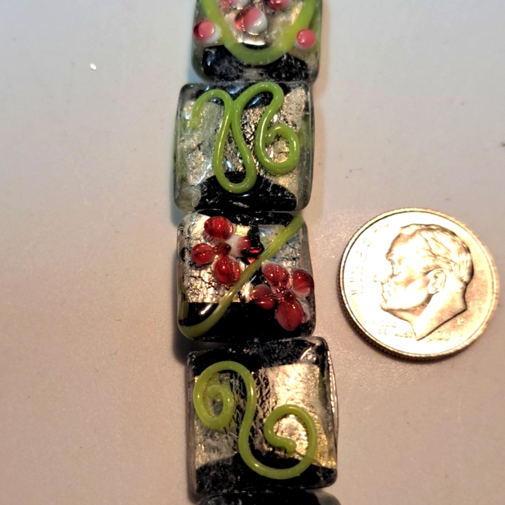 Beautiful vintage handmade glass beads for jewelry making